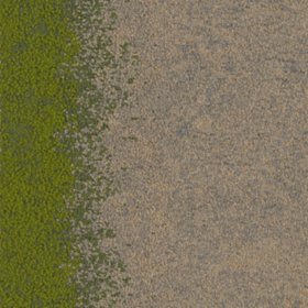 Interface Urban Retreat UR101 carpet tile in Flax-Grass colour, combining grass textures with neutral tones
